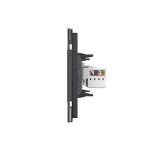 Priza internet Livolo cu rama din sticla - standard italian, negru, VL-C9-C1C-3B - imagine 3