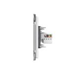 Priza internet Livolo cu rama din sticla - standard italian, alb, VL-C9-C1C-3W - imagine 3