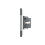 Priza simpla din rama de sticla Schuko cu TV Livolo, gri, VL-C9C1EU1V-15 - imagine 3