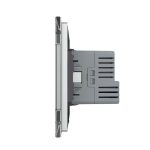 Priza Schuko + USB-C LIVOLO, Standard German - Serie Noua, gri, VL-FCTF16A.UC18W-2IP - imagine 3
