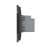 Priza USB-A + USB-C cu Rama Din Sticla LIVOLO - Serie Noua, negru, VL-FCUA18W.UC18W-2BP-12 - imagine 3