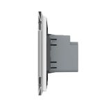 Priza USB-A + USB-C cu Rama Din Sticla LIVOLO - Serie Noua, alb, VL-FCUA18W.UC18W-2WP-11 - imagine 3