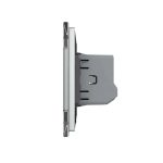 Senzor de Temperatura si Umiditate Livolo cu Rama din Sticla, Protocol Zigbee, gri, VL-FCEZ-2IP-15 - imagine 3