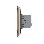 Senzor de Temperatura si Umiditate Livolo cu Rama din Sticla, Protocol Zigbee, auriu, VL-FCEZ-2AP-13 - imagine 3