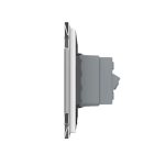 Priza dubla module inguste Livolo cu rama din sticla - standard german, alb, VL-C9-C2IT-11 - imagine 3