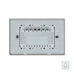 Buton sonerie cu touch Livolo din sticla, Standard italian, negru, VL-C901B-82 - imagine 4