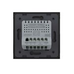 Intrerupator Dublu Cap Scara / Cruce cu Touch LIVOLO din Sticla - protocol ZigBee, Serie Noua, negru, VL-FC2SZ-2G-2B - imagine 4