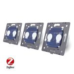 Intrerupator dublu+dublu+dublu cu touch Livolo din sticla, Protocol ZigBee, Control de pe telefon, gri, VL-C702Z/C702Z/C702Z-15 - imagine 4