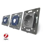 Intrerupator LIVOLO simplu+simplu ZigBee cu touch si priza din sticla ZigBee, Control de pe telefon, gri, VL-C701Z/C701Z/C7-C1EUZ-15 - imagine 4