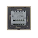 Intrerupator Dublu Cap Scara / Cruce cu Touch LIVOLO din Sticla - protocol ZigBee, Serie Noua, auriu, VL-FC2SZ-2G-2A - imagine 4