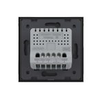 Intrerupator Dublu Wireless si Variator LIVOLO cu Touch Din Sticla - Serie Noua, negru, VL-FC2D2R-2G-2B - imagine 4