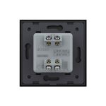 Intrerupator Simplu Mecanic Cap Cruce, 2 Module LIVOLO cu Rama din Sticla - Serie Noua, negru, VL-FCMM10A-2BP - imagine 4