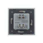 Intrerupator Simplu Mecanic Cap Cruce, 2 Module LIVOLO cu Rama din Sticla - Serie Noua, gri, VL-FCMM10A-2IP - imagine 4
