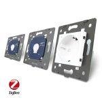 Intrerupator LIVOLO simplu+simplu ZigBee cu touch si priza din sticla ZigBee, Control de pe telefon, alb, VL-C701Z/C701Z/C7-C1EUZ-11 - imagine 4