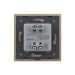 Intrerupator Simplu Mecanic Cap Cruce, 2 Module LIVOLO cu Rama din Sticla - Serie Noua, auriu, VL-FCMM10A-2AP - imagine 4