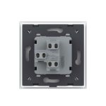 Intrerupator Simplu Mecanic si Cap Scara , 2 Module LIVOLO cu Rama din Sticla - Serie Noua, alb, VL-FCMKS-2WP - imagine 4