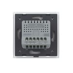 Intrerupator Dublu cu Reset si Contact Uscat Livolo cu Rama din Sticla, ZigBee - Serie Noua, alb, VL-FC2HNZ-2G-11 - imagine 4