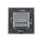 Intrerupator Dublu cu Reset si Contact Uscat Livolo cu Rama din Sticla, ZigBee - Serie Noua, gri, VL-FC2HNZ-2G-15 - imagine 4
