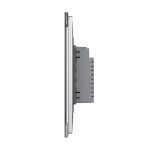 Intrerupator dublu cu touch Livolo din sticla, standard italian - Serie noua, gri, VL-FC2-3G-15 - imagine 4
