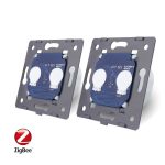 Intrerupator dublu + dublu cu touch Livolo din sticla, Protocol ZigBee, Control de pe telefon, gri, VL-C702Z/C702Z-15 - imagine 4