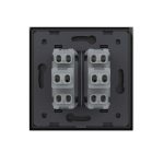 Intrerupator Dublu Mecanic LIVOLO cu Rama din Sticla - Serie Noua, negru, VL-2FCMKS-BP - imagine 4