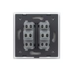 Intrerupator Dublu Mecanic LIVOLO cu Rama din Sticla - Serie Noua, alb, VL-2FCMKS-WP - imagine 4