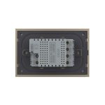Intrerupator triplu cap scara / cruce cu touch Livolo din sticla, standard italian - Serie noua, auriu, VL-FC3S-3G-13 - imagine 4