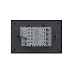 Intrerupator triplu cap scara/cruce wireless cu touch Livolo din sticla - standard italian, negru, VL-FC3SR-3G-12 - imagine 4
