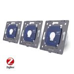 Intrerupator triplu cu touch Livolo din sticla, Protocol ZigBee, Control de pe telefonul mobil, auriu, VL-C701Z/C701Z/C701Z-13 - imagine 4