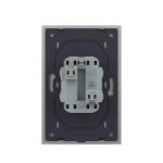 Priza Dubla Livolo cu Rama din Sticla Pentru Doza Simpla, gri, VL-C7CTF16A-I - imagine 4
