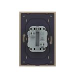 Priza Dubla Livolo cu Rama din Sticla Pentru Doza Simpla, auriu, VL-C7CTF16A-A - imagine 4
