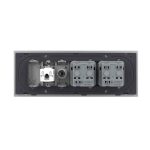 Priza Tripla cu Blank Livolo cu Rama din Sticla 2 Prize Schuko+TV/internet, Standard Italian - Serie Noua, gri, VL-C9-C3EU/VC-15 - imagine 4