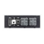 Priza Tripla cu Blank Livolo cu Rama din Sticla 2 Prize Schuko+TV/internet, Standard Italian - Serie Noua, alb, VL-C9-C3EU/VC-11 - imagine 4