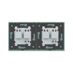 Priza dubla Livolo cu rama din sticla, verde, VL-C7C2EU-18 - imagine 4