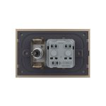 Priza simpla din rama de sticla Schuko cu TV Livolo, auriu, VL-C9C1EU1V-13 - imagine 4
