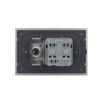 Priza simpla din rama de sticla Schuko cu TV Livolo, gri, VL-C9C1EU1V-15 - imagine 4