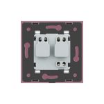Priza simpla Livolo cu rama din sticla, roz, VL-C7C1EU-17 - imagine 4
