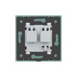 Priza simpla Livolo cu rama din sticla, verde, VL-C7C1EU-18 - imagine 4