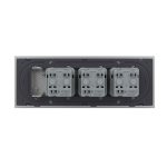 Priza tripla cu blank Livolo cu rama din sticla 6/7 module - standard Italian, gri, VL-C9-3C1EU-15 - imagine 4