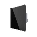 Intrerupator Dublu cu Revenire / Reset cu Touch LIVOLO - Serie Noua, negru, VL-FC2B-2G-2B
