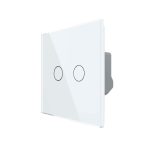 Intrerupator Dublu cu Revenire / Reset cu Touch LIVOLO - Serie Noua, alb, VL-FC2B-2G-2W