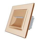 Lampa de veghe LED Livolo cu rama din sticla, auriu, VL-782800611-13