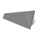 Intrerupator LIVOLO cu touch din sticla cu 5 intrerupatoare simple, gri, BB-C7-5C1-15