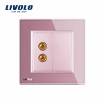 Priza redare sunet LIVOLO cu rama din sticla, roz, C7-91A-17 - imagine 2
