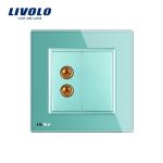 Priza redare sunet LIVOLO cu rama din sticla, verde, C7-91A-18 - imagine 2