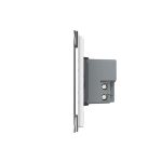 Intrerupator cvadruplu cap scara / cap cruce cu touch Livolo din sticla, standard Italian, protocol ZigBee - Serie noua, alb, VL-FC4SZ-3G-11 - imagine 2