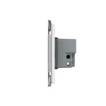 Intrerupator cvadruplu cu touch Livolo cu rama din sticla, standard Italian - Serie noua, alb, VL-FC4-3WP-11 - imagine 2