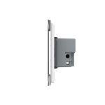 Intrerupator cvadruplu cu touch Livolo din sticla, standard Italian, protocol ZigBee - Serie noua, alb, VL-FC4Z-3G-11 - imagine 2