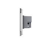 Intrerupator cvadruplu cu touch Livolo din sticla, standard Italian, protocol ZigBee - Serie noua, gri, VL-FC4Z-3G-15 - imagine 2