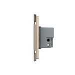 Intrerupator cvadruplu cu touch Livolo cu rama din sticla, protocol ZigBee, standard Italian - Serie noua, auriu, VL-FC4Z-3AP-13 - imagine 2